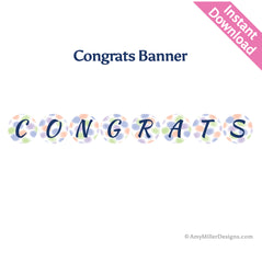 Congrats Watercolor Banner