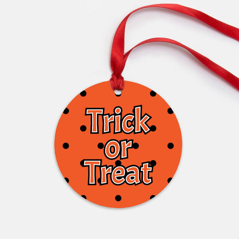 Halloween Black and White Trick or Treat Ornament