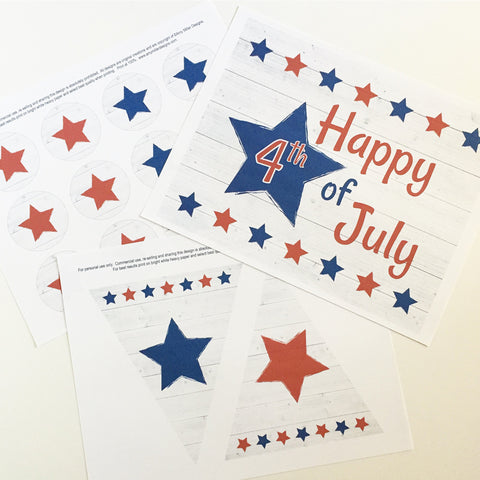 July 4th Party Decorations Printables