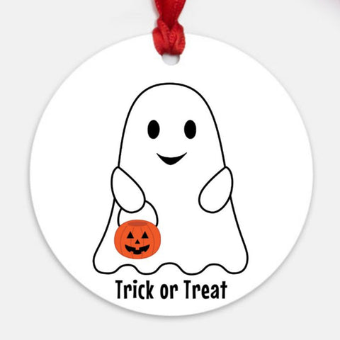 Trick or Treat Ghost Halloween Ornament