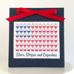 4th of July Cupcake Flag Wooden Decor Sign