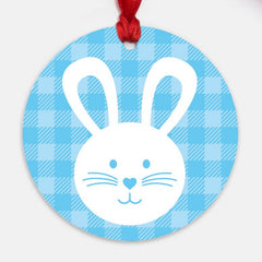 Blue Easter Bunny Ornament