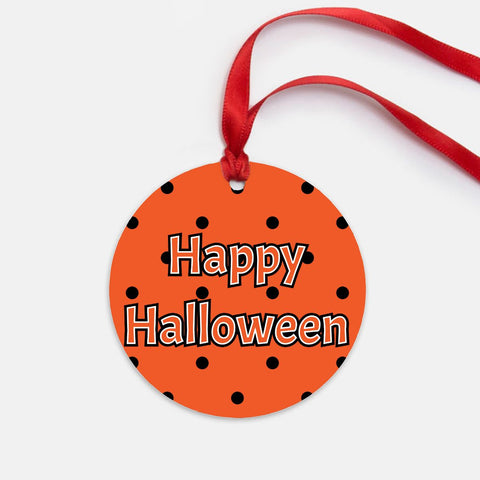 Happy Halloween Black and White Ornament