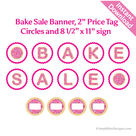 Pink Sugar Cookie Bake Sale Banner