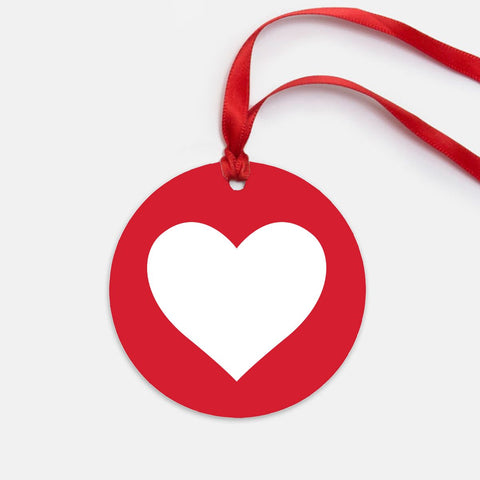 Red Heart Valentines Day Ornament