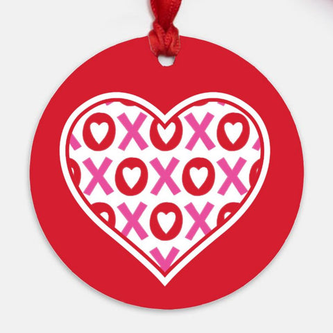 Red XO Valentine's Day Ornament
