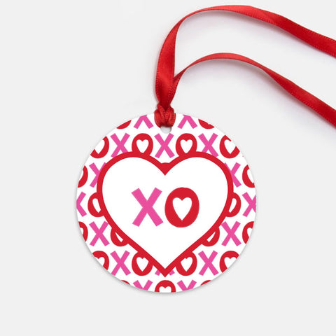 Pink & Red XOXO Valentine's Day Ornament