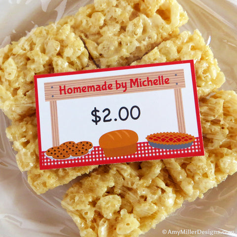 Personalized Bake Sale and Farmers Market Labels