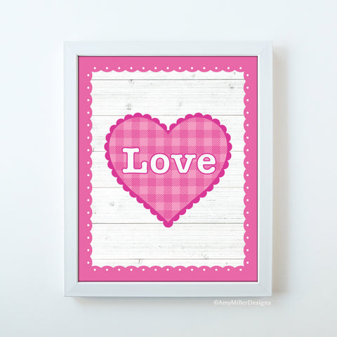 Valentine's Day Love Heart Art Print